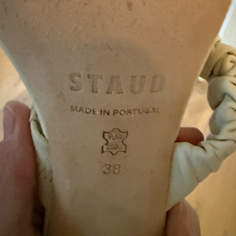 STAUD Cream Ruffled Heels - Picture 3 of 3